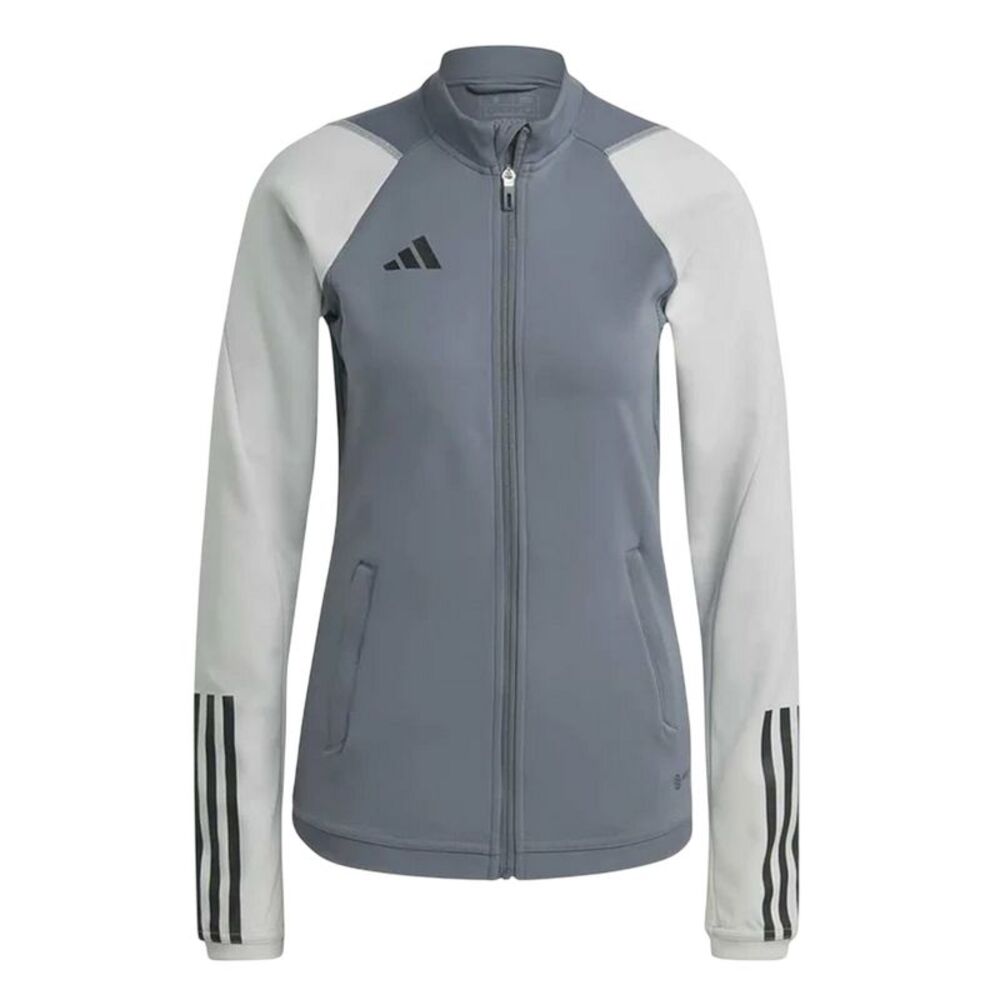Adidas Womens/Ladies Tiro 23 Logo Track Jacket / Gray